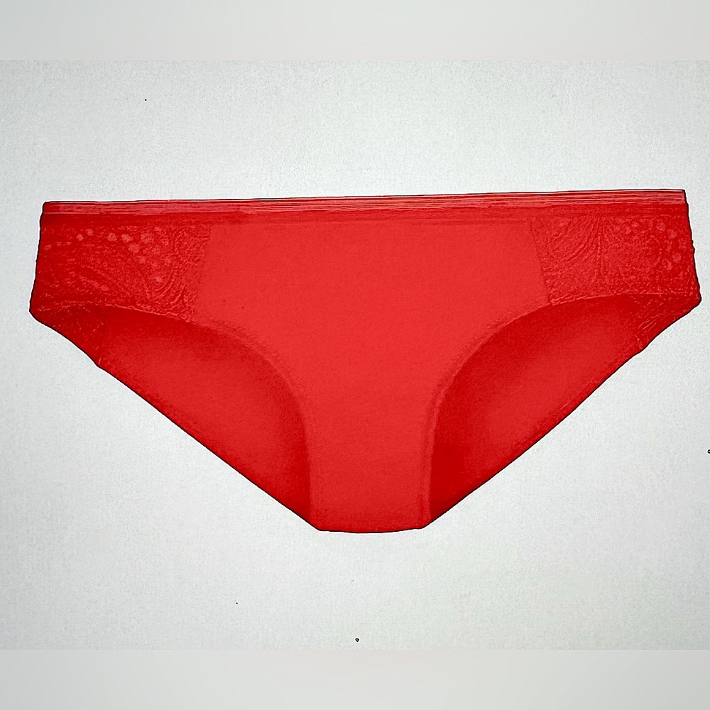 Lively- Palm Lace Bikini and Thong BUNDLE- Tomato Red - Size: S- Small- NWT